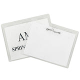 Pin Style Name Badges, Kit With Inserts, Clear, 3 1/2 X 2 1/4, 100/Bx, 94223