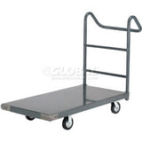 Global Industrial Steel Deck Truck 48X24 1400 Lb. Cap. 5 Rubber Casters - Ergo Handle