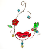 Stained Glass Decorative Hummingbird Feeder