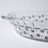 Paws Delight Glass Pie Plate