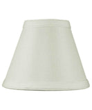 6"W x 5"H Set of 6 Hard Back Empire Candle Clip Lamp Shade Light Oatmeal