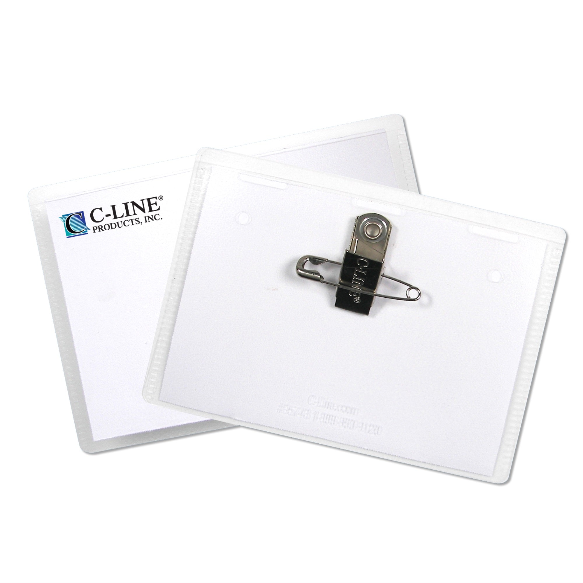 Clip/Pin Combo Style Name Badges, Sealed With Inserts, 3.5 X 2.25, 50/Bx, 95723
