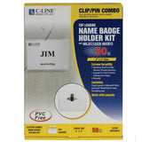 Clip/Pin Combo Style Name Badges, Sealed With Inserts, 4 X 3, 50/Bx, 95743