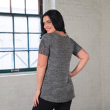 Tie Knot Lace Short Sleeve Shirt