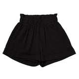 High-Waist Ruffle Top Cuff Shorts