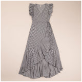 Polka Dot Maxi Wrap Dress