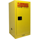 Global Industrial Flammable Cabinet Manual Close Single Door 16 Gallon 23Wx18Dx44H