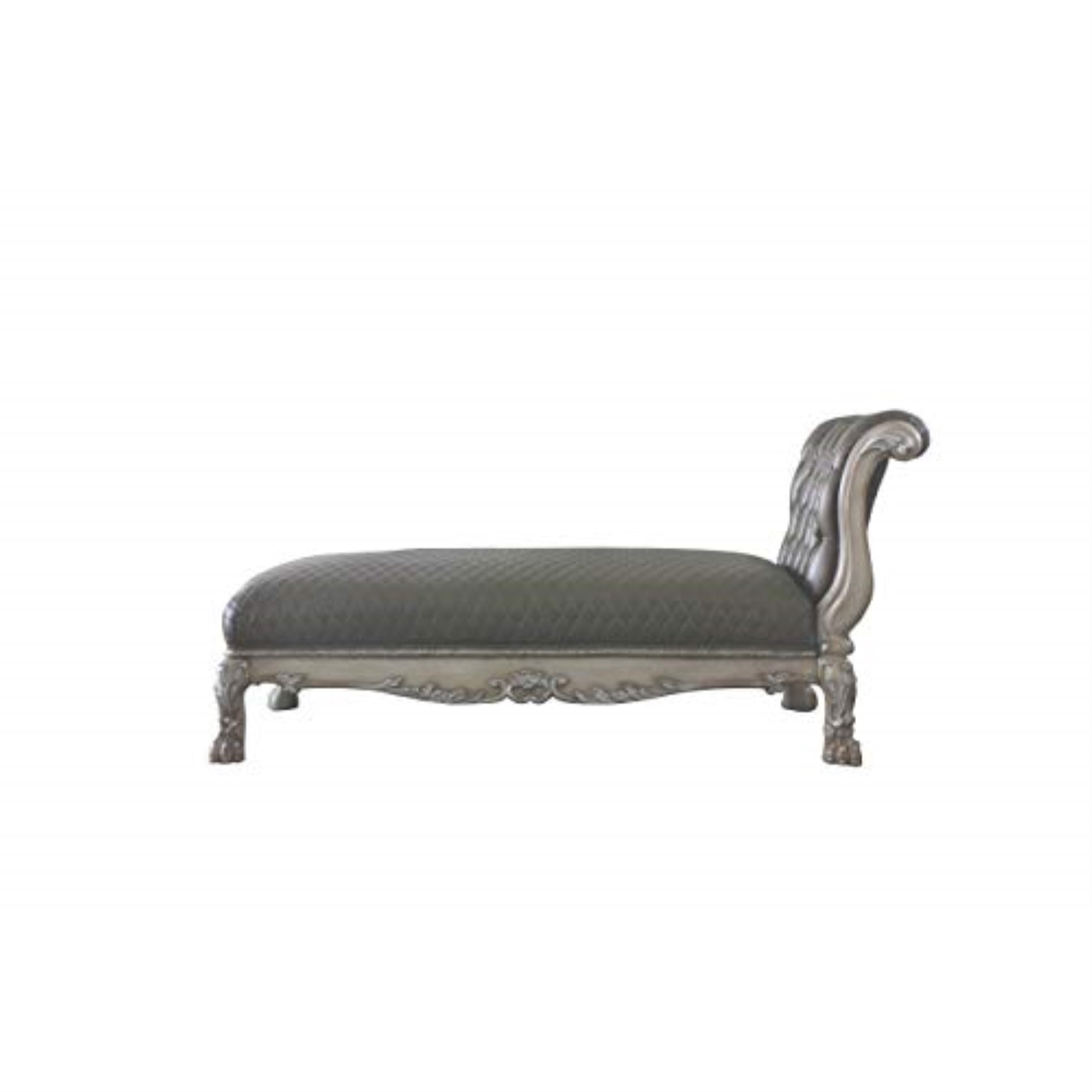 96275 Chaise W/1 Pillow - Vintage Bone White & Pu