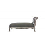96275 Chaise W/1 Pillow - Vintage Bone White & Pu