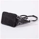 Patterned Paw Faux Leather Handbag