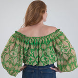 Off-the-Shoulder Concentric Design Top