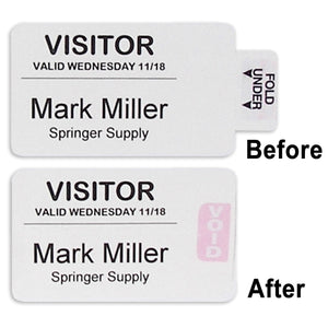 Time'S Up! One-Part Self-Expiring Security Badges For Direct Thermal Printers, 250/Bx, 97017