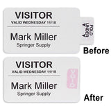 Time'S Up! One-Part Self-Expiring Security Badges For Direct Thermal Printers, 250/Bx, 97017