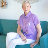 Pinstripe Pet Short Sleeve Button Up Shirt