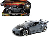 D.K.s Nissan 350Z Gray and Black with Graphics Fast & Furious 25th Anniversary Series 1/24 Diecast Model Car by Jada
