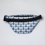 Plaid Paw Print Large Fanny Pack with 3 Zippered Pockets