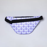 Plaid Paw Print Large Fanny Pack with 3 Zippered Pockets
