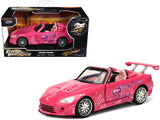Sukis Honda S2000 Convertible Pink with Graphics 2 Fast 2 Furious (2003) Movie Fast & Furious 25th Anniversary Series 1/32 