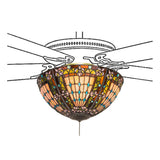 16W Fleur-De-Lis Fan Light Fixture