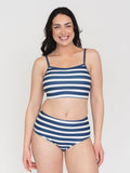 Navy Stripe High-Waist Bottom