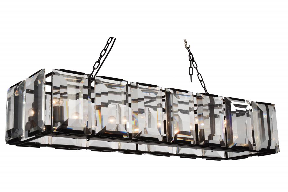 14 Light Chandelier With Black Finish
