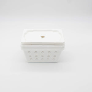 6-Pc Small Basket Set With Lid 7 X 5 X 3 White