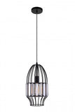 1 Light Down Mini Pendant With Black Finish