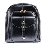 M Series | OLYMPIA | Leather Business Laptop Tablet Backpack Black