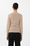 Cashmere Corset Sweater in Camel
