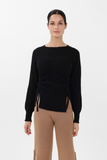 Cashmere Corset Sweater in Black