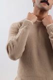 Cashmere Crew Neck Sweater in Camel