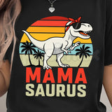 Women’s "MAMA" Print T-Shirt – Fashion Casual Round Neck Graphic Tee, Premium 100% Cotton Minimalist Motherhood Top, Soft Lived-In Heavyweight Stylish Mama Shirt, Made in USA