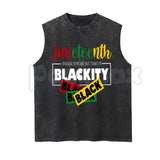 Juneteenth 1865 Freeish Tank Top – Black History Vintage Washed Shirt, Retro African American Freedom Graphic Tee, Juneteenth Celebrating Top