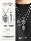 Meteorite Shield Pendant Necklace