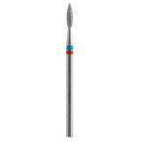 STALEKS Diamond Nail Drill Bit DUO Pointed Flame FA11RB021/8, Red-Blue, 2.1/8mm