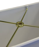 14"W x 10"H Rectangular Drum Lampshade White