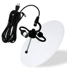 16"W 2 Light Swag Plug-In Pendant Textured Oatmeal with Diffuser Black Cord