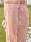 Womanista Women'S Mauve Ethnic Yoke Design Regularpure Cotton Kurta Pant With Dupatta (Kurtaset_1134_L)