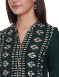 W For Woman Women'S Regular Kurta (21Few13554L-114310_Teal 8)