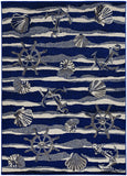 Kas Rugs Lucia Blue Seashore 23 X 45 Indoor/Outdoor Accent Rug
