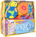 Foam Bath Toys Letters - Set of 52 Pcs - Non-Toxic Bathtub ABC Alphabet for Kids Toddlers - Original Premium Educational Floatin