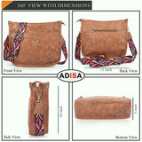 Adisa Trendy Hobo Shoulder Handbag For Women And Girls With Crossbody Sling Belt (Ad4082-Bro),Brown,,B0DXCVWH4X