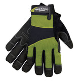 West County Gardener 012S/M Women's Gloves - Medium, Stem, Work Gloves with Four-Way Spandex Backing, Adjustable Cuff, Green