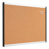 Amazon Basics Cork BulletinBoard, 23 x 17, Pin Board for Office & Home with Aluminum/Plastic Frame, 1 Pack