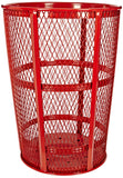 Witt Industries EXP52RD Steel 48Gallon Outdoor Waste Receptacle, Round, 23 Diameter x 33 Height, Red