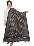 Gosriki Women'S Cotton Dupatta (Anni D1 Black_Black_Free Size),Black,,B07R5TLY8X