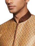 Manyavar Men'S Cotton Silk Kurta Pyjama (8903035203533_S952228-309-S_Light Brown), 36