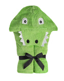 Yikes Twins Hooded Baby Towel for Kids 2-8 | Large 100% Cotton Baby Towel for Boys or Girls | Unisex Cute Alligator Bath Towels 