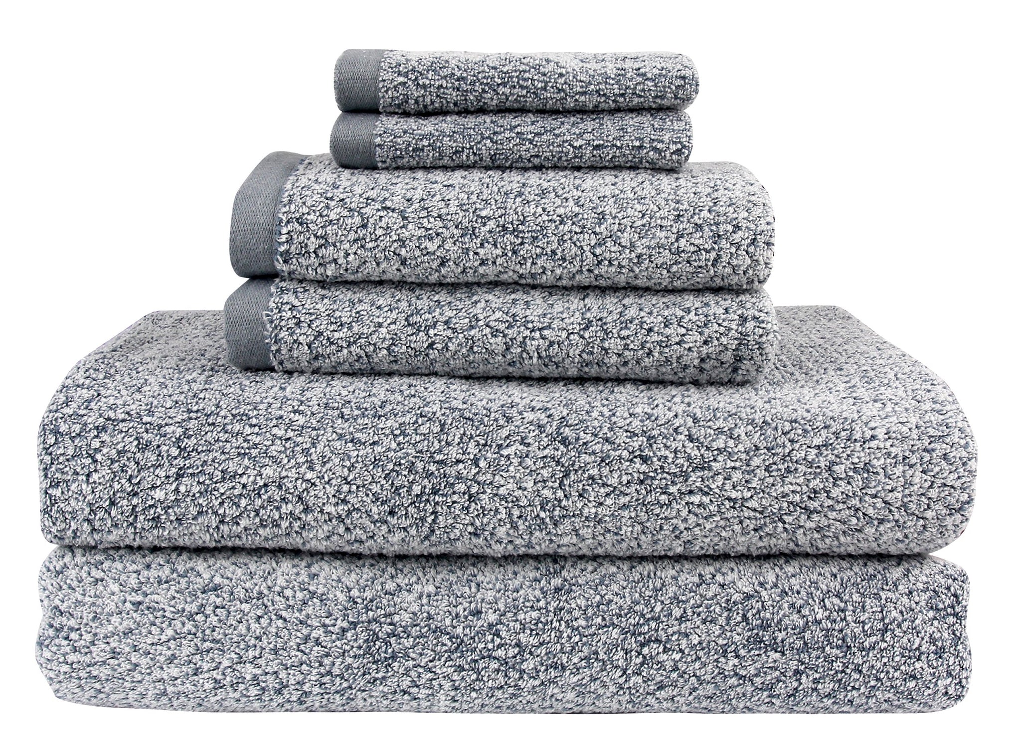 Everplush Diamond Jacquard 6 Pieces Bath Sheet Set, Dusk