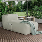 Dineli Chaise Lounge Chair Outdoor Bed Lounger Outdoor Couch Sofa for Pool Comfy Patio Furniture Foam Filling Bean Bed Chair Laz